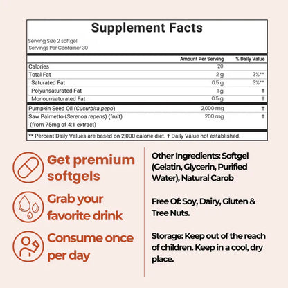 Veliva™ Pumpkin Seed Oil with Saw Palmetto